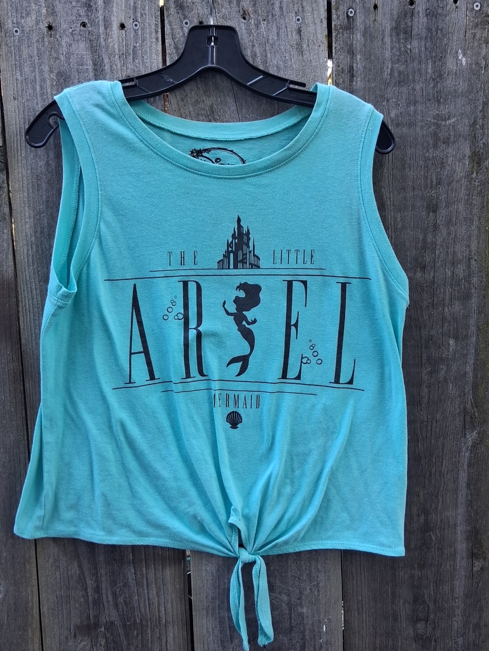 Disney Teal Ariel Tie-Front Crop Top